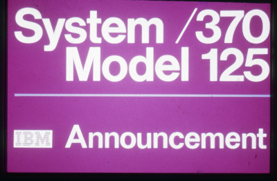 IBM /370 Model 125